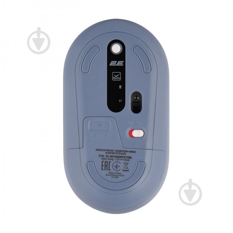 Мышка 2E MF300 Pets Cats Silent WL BT blue (2E-MF300WPETSBL) - фото 2