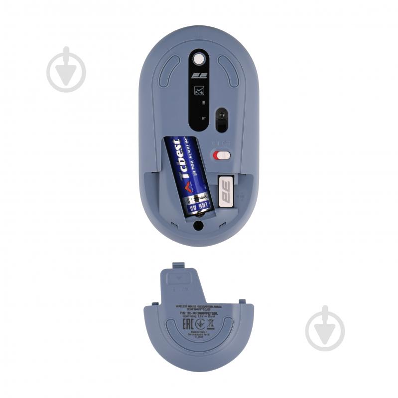 Мышка 2E MF300 Pets Cats Silent WL BT blue (2E-MF300WPETSBL) - фото 3