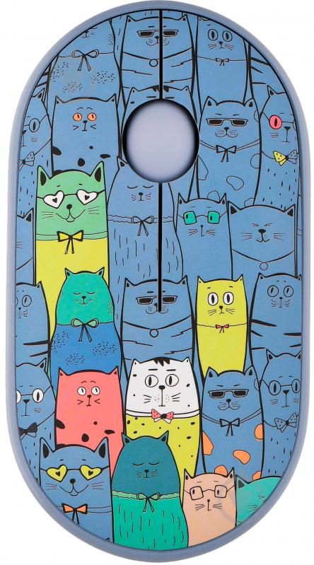 Мышка 2E MF300 Pets Cats Silent WL BT blue (2E-MF300WPETSBL) - фото 1