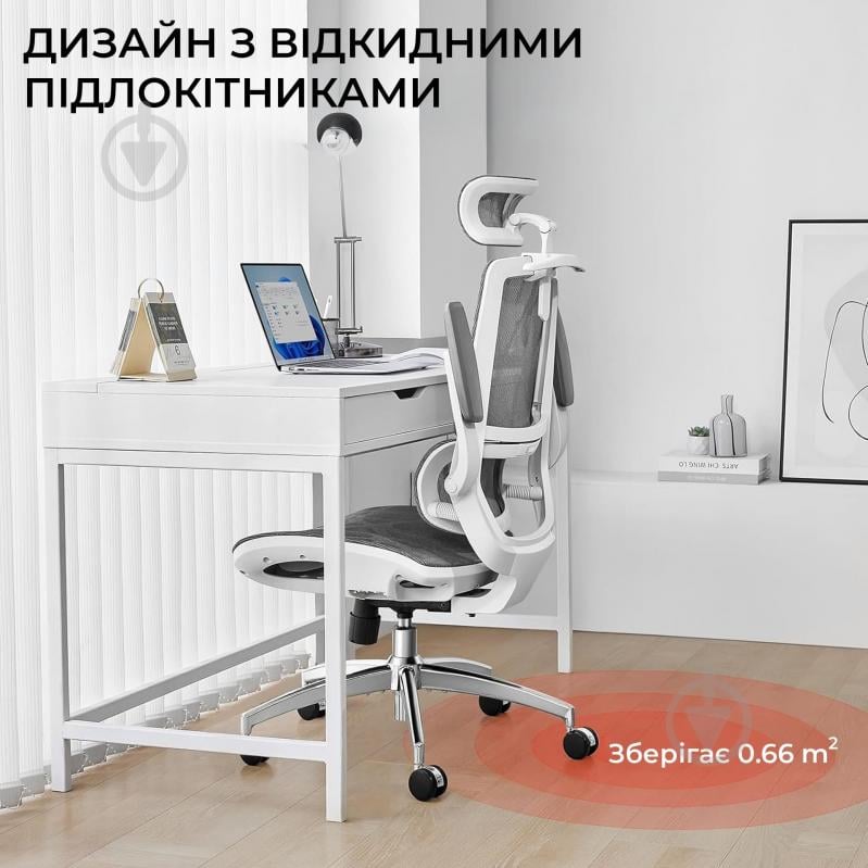 Кресло офисное Sihoo M59AS Mesh Gray (M59AS-M301) серый - фото 8