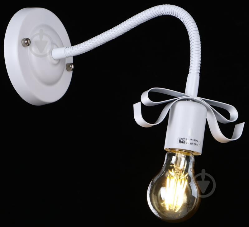 Бра Accento lighting Bow 1x40 Вт E27 білий - фото 2