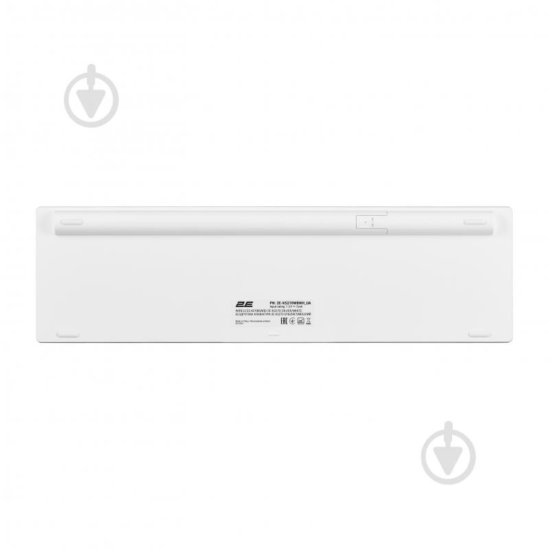 Клавиатура 2E KS270 Wireless (2E-KS270WBWH_UA) silver/white - фото 2