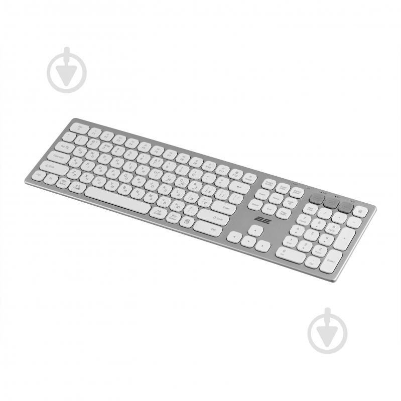 Клавиатура 2E KS270 Wireless (2E-KS270WBWH_UA) silver/white - фото 6