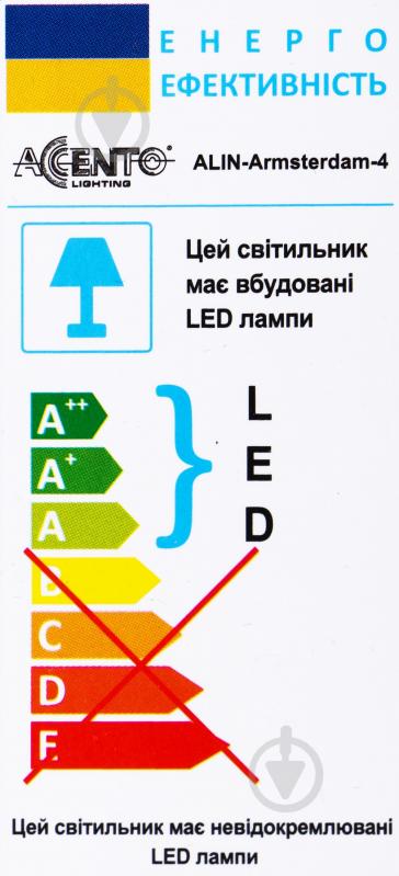 Спот Accento lighting ALIN-Armsterdam-4 4x4 Вт хром - фото 3