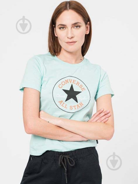 Футболка Converse Chuck Patch Classic Tee 10022560-337 р.S бірюзовий - фото 1 Футболка Converse Chuck Patch Classic Tee 10022560-337 р.S бірюзовий - фото 1