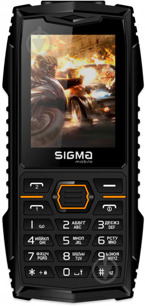 Мобільний телефон Sigma mobile X-treme AZ68 Dual Sim black/orange - фото 1