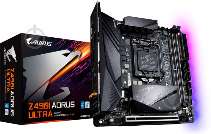 Материнська плата Gigabyte Z490I AORUS ULTRA (Socket 1200, Intel Z490, mini ITX) - фото 5