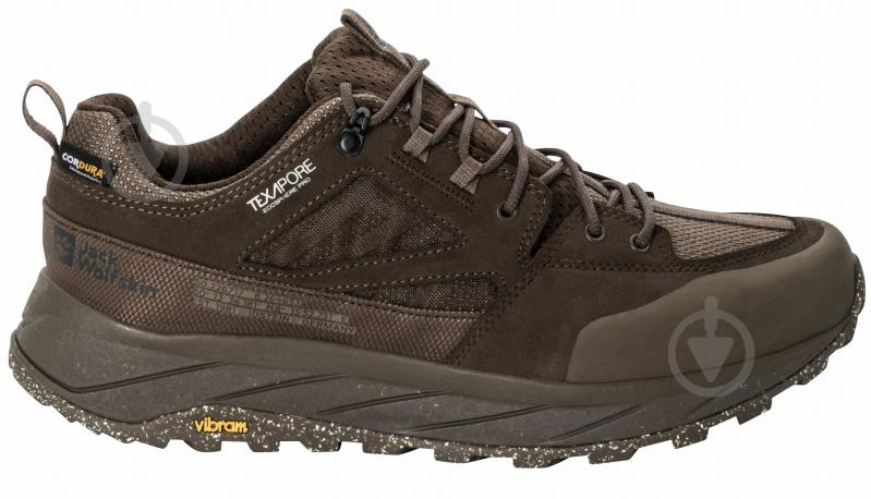 Кроссовки мужские демисезонные Jack Wolfskin TERRAQUEST TEXAPORE LOW M 4056401_5178 р.42,5 коричневые - фото 1 Кроссовки мужские демисезонные Jack Wolfskin TERRAQUEST TEXAPORE LOW M 4056401_5178 р.42,5 коричневые - фото 1