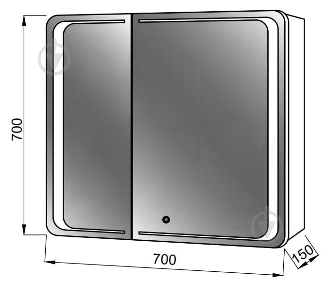 Шкафчик-зеркало ScandiSPA INGRID Z-70 белый глянец LED touch control - фото 3 Шкафчик-зеркало ScandiSPA INGRID Z-70 белый глянец LED touch control - фото 3