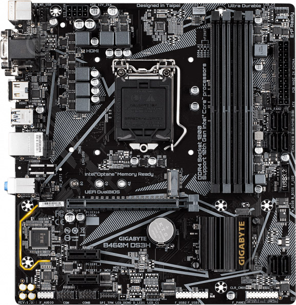 Материнская плата Gigabyte B460M DS3H (Socket 1200, Intel B460, mirco ATX) - фото 1