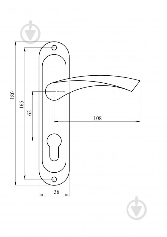 Ручка на планке ASTEX на входные и межкомнатные двери цилиндрический 62 мм бронза - фото 4