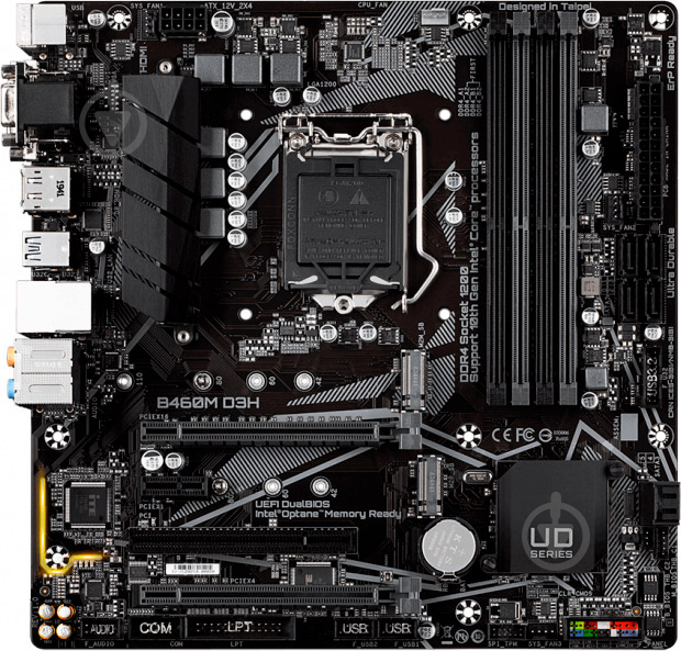 Материнська плата Gigabyte B460M D3H (Socket 1200, Intel B460, mirco ATX) - фото 1