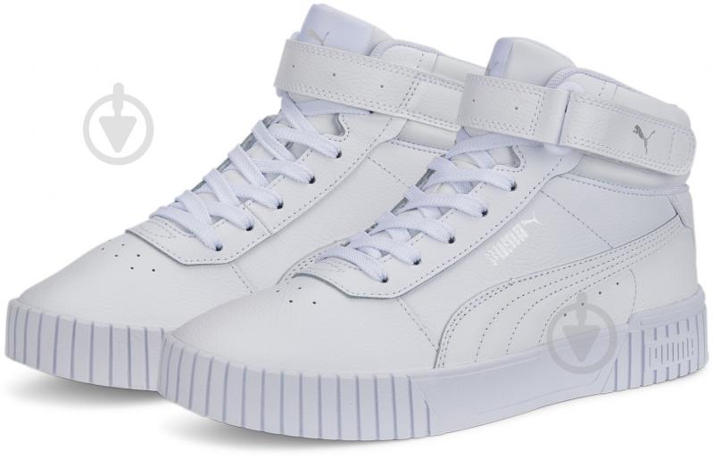 Кросівки жіночі демісезонні Puma CARINA 2.0 MID 38585102 р.38,5 білі - фото 3