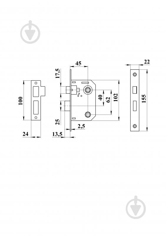 Дверний замок міжкімнатний ASTEX AT-Latch 251WC-АВ бронза - фото 3 Дверний замок міжкімнатний ASTEX AT-Latch 251WC-АВ бронза - фото 3