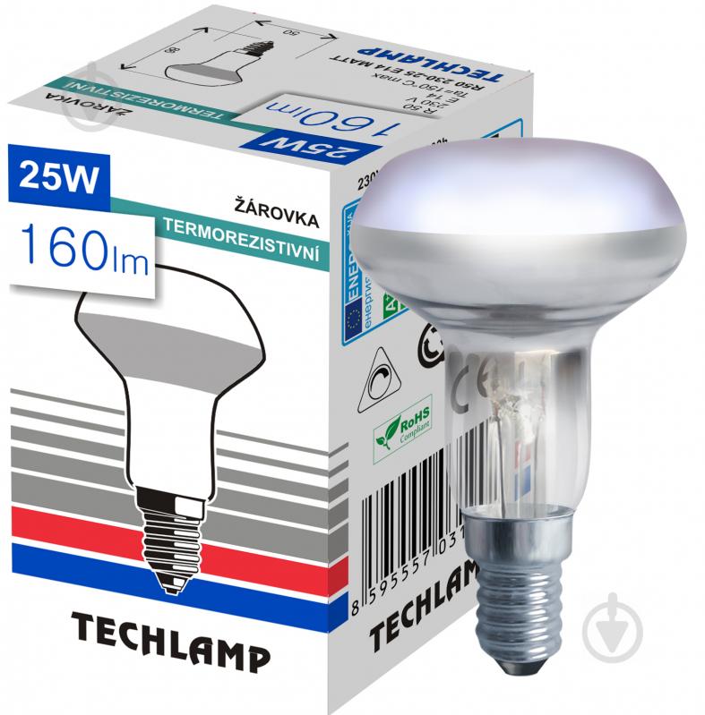 Лампа накаливания Techlamp R50 25 Вт E14 230 В прозрачная - фото 1