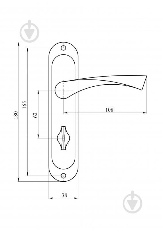 Ручка на планке ASTEX АТ-CORNU A62-WC санузловой 62 мм бронза - фото 5 Ручка на планке ASTEX АТ-CORNU A62-WC санузловой 62 мм бронза - фото 5