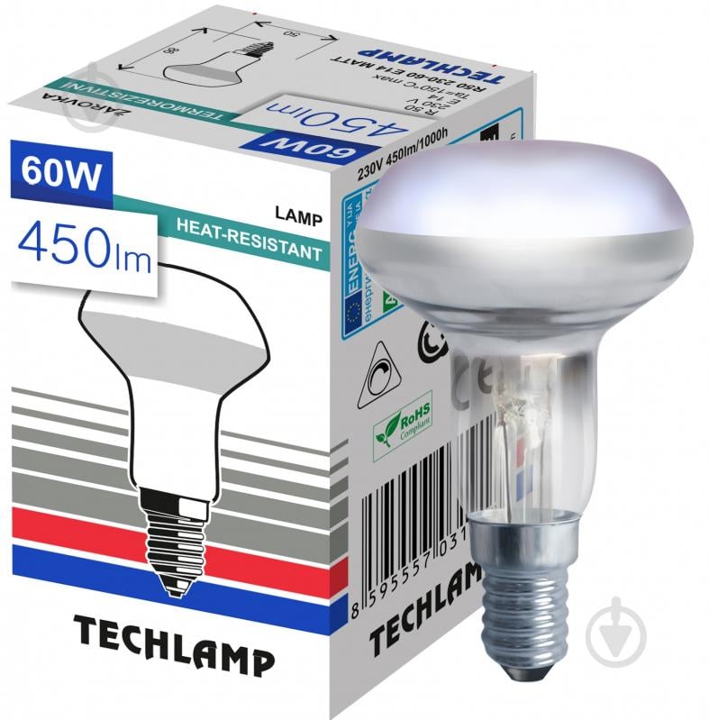 ᐉ Лампа накаливания Techlamp R50 60 Вт E14 230 В прозрачная • Купить в ...