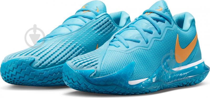 Кроссовки мужские демисезонные Nike CourtZOOM Vapor Cage 4 Rafa DD1579-400 р.42 голубые - фото 4