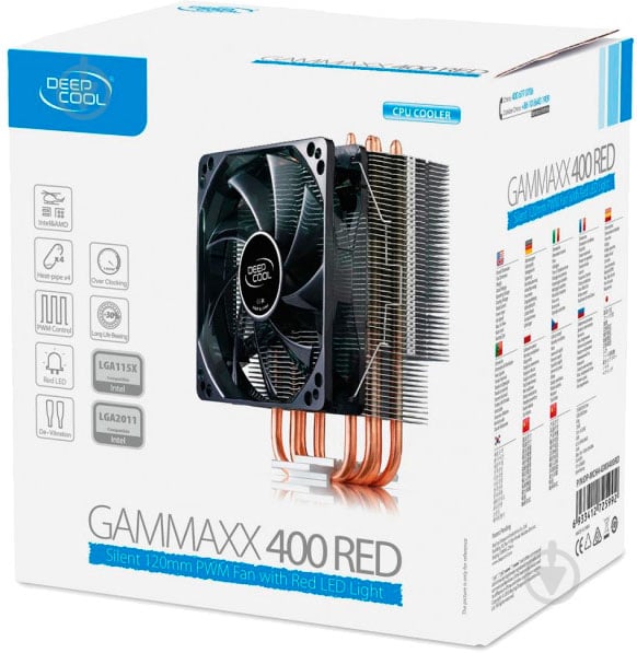 Процессорный кулер Deepcool GAMMAXX 400 V2 RED - фото 12