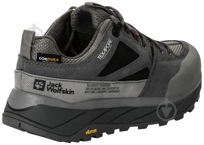 Кросівки жіночі демісезонні Jack Wolfskin TERRAQUEST TEXAPORE LOW W 4056411_6185 р.40,5 сірі - фото 3