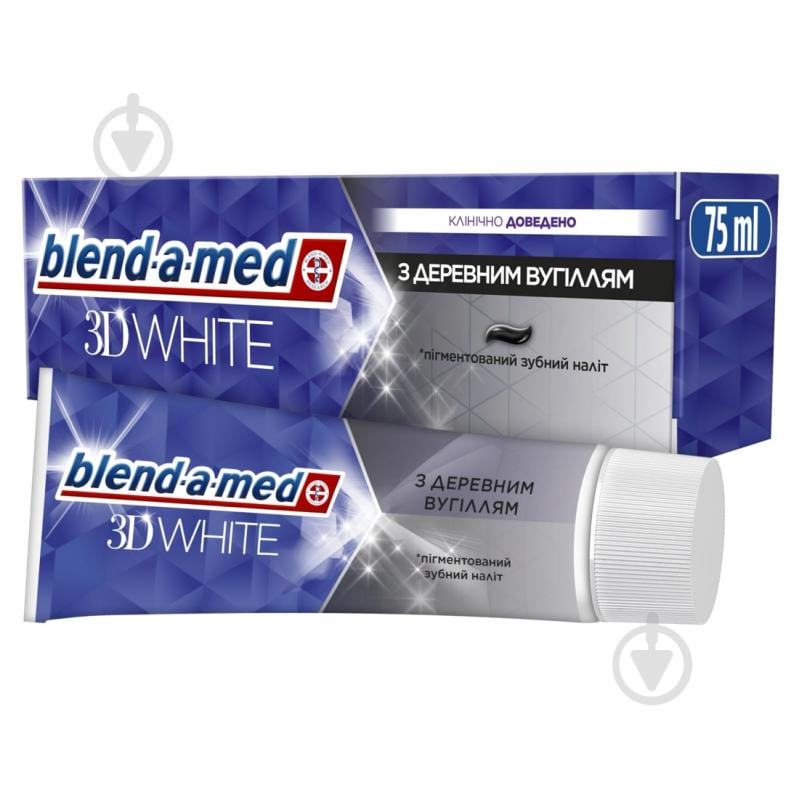 Зубна паста Blend-a-Med 3D White Деревне вугілля 75 мл - фото 1