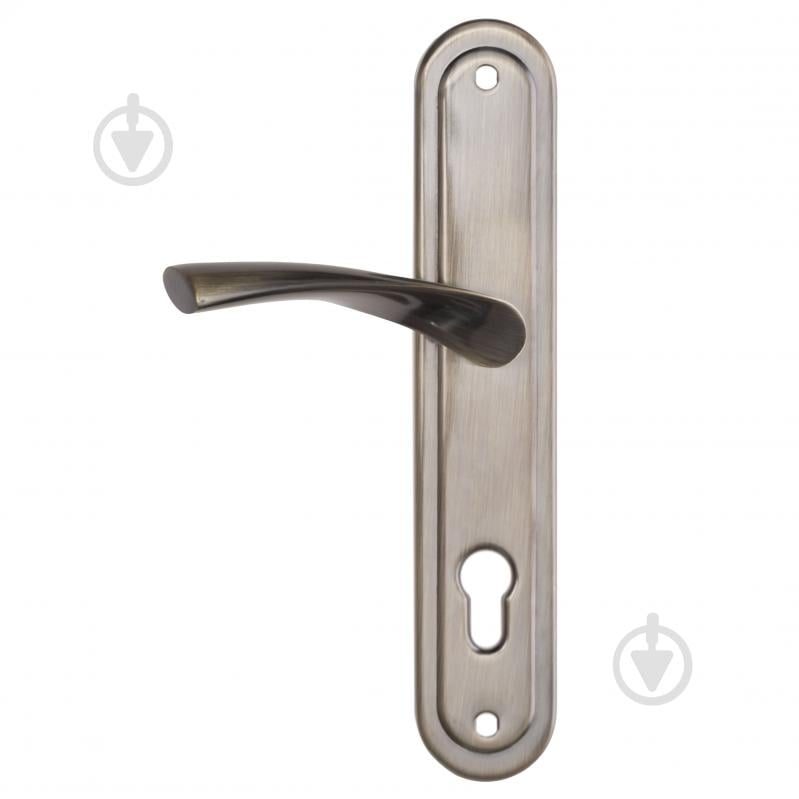 Ручка на планке ASTEX AT-Cornu 85/50 NEWBN на входные и межкомнатные двери цилиндровый 85 мм никель - фото 5