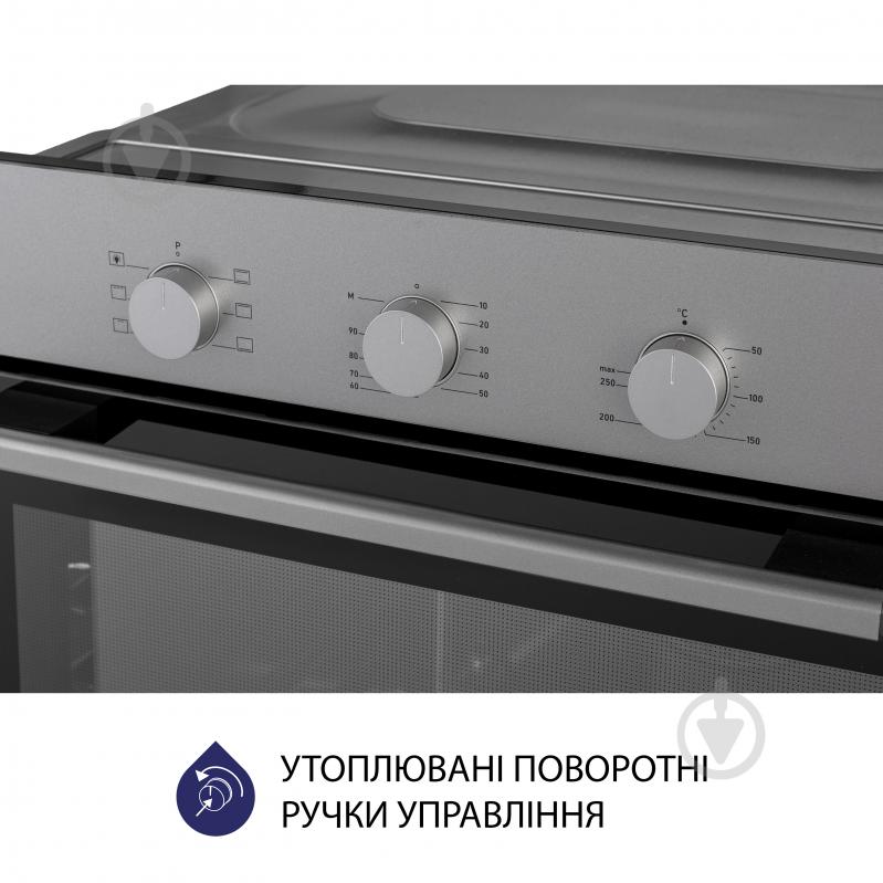 Духовой шкаф Minola EO 665 Dove Gray электрический полновстраиваемый - фото 6