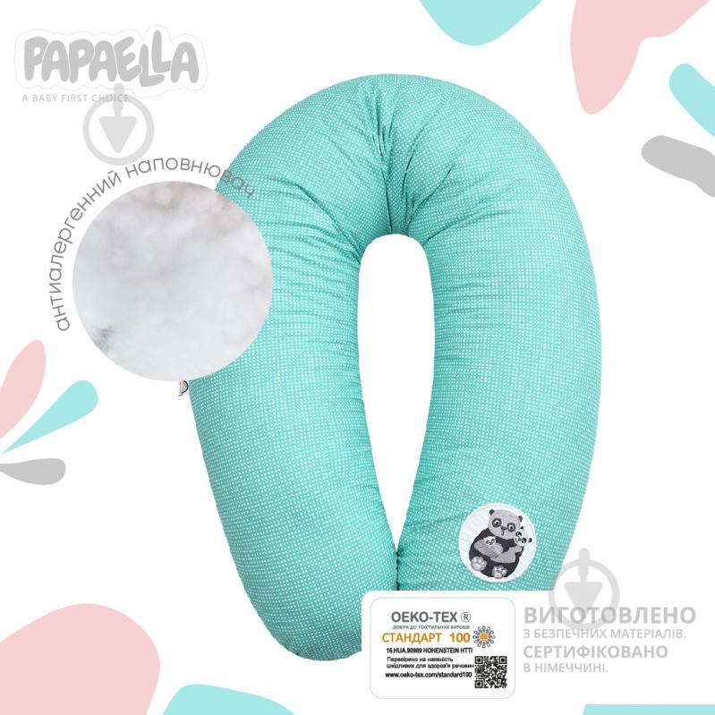 Подушка для годування Papaella Горошок 30x170 см ментоловий - фото 8