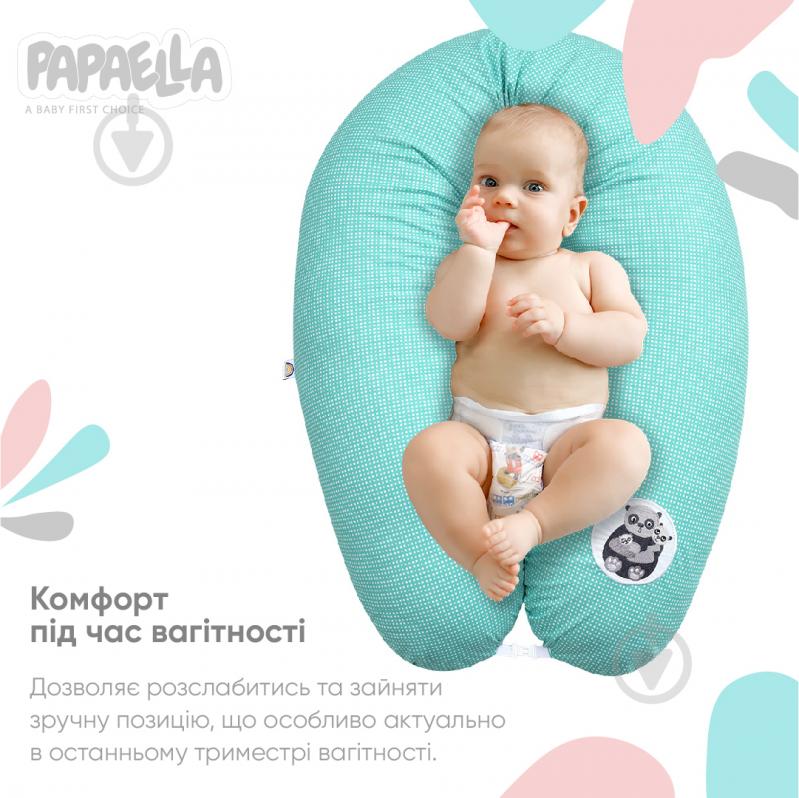 Подушка для годування Papaella Горошок 30x170 см ментоловий - фото 11