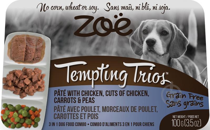 Корм для всех пород ZOE Tempting Trios курица 100 г 100 г - фото 1