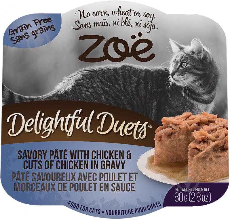 Корм ZOE Delightful Duets Pate курка 80 г - фото 1