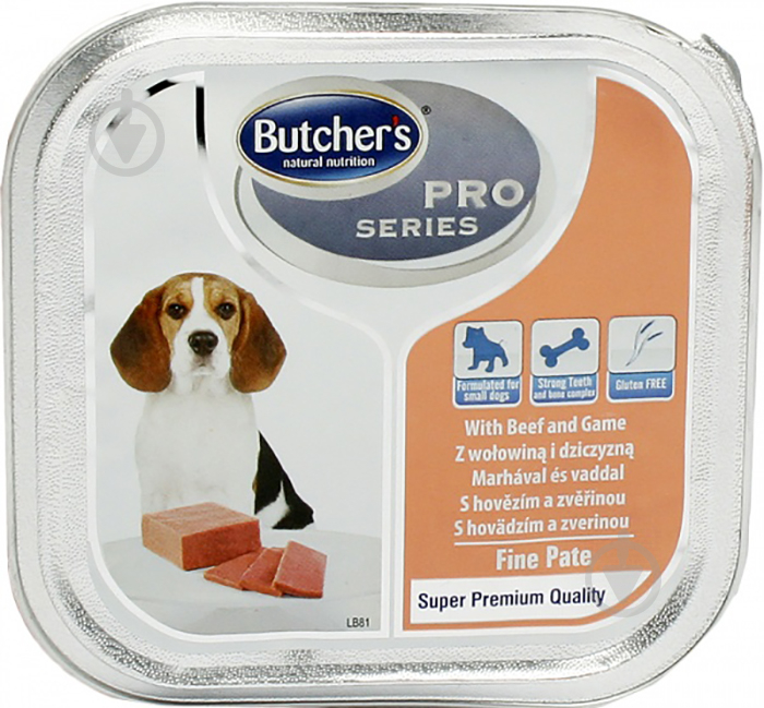 Корм для всех пород Butcher's Говядина-дичь паштет 150 г 150 г - фото 1