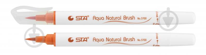 Маркер акварельный STA кисточка AQUA NATURAL BRUSH STA3700-7 оранжевый - фото 1