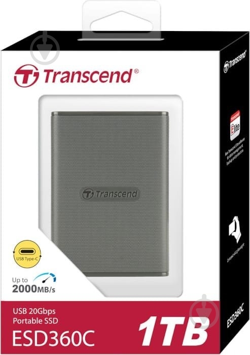 SSD-накопичувач Transcend ESD360C 2000GB Portable USB Type-C 3D NAND (TS2TESD360C) - фото 4