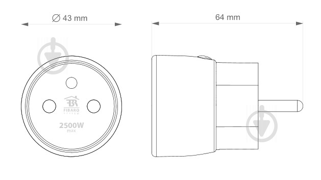 Умная розетка Fibaro Wall Plug FGWPF-102_ZW5 белый - фото 4