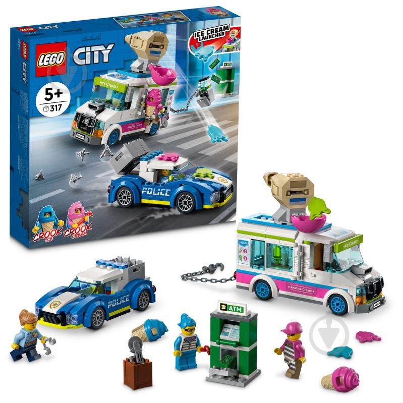 Конструктор LEGO City Погоня полиции за грузовиком с мороженым 60314 - фото 7