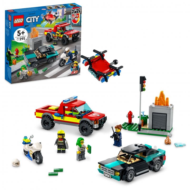 Конструктор LEGO City Пожежна рятувальна служба і поліцейське переслідування 60319 - фото 7