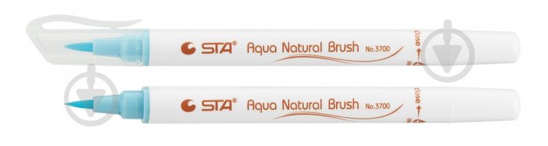 Маркер акварельный STA кисточка AQUA NATURAL BRUSH STA3700-26 пастельно-синий - фото 1