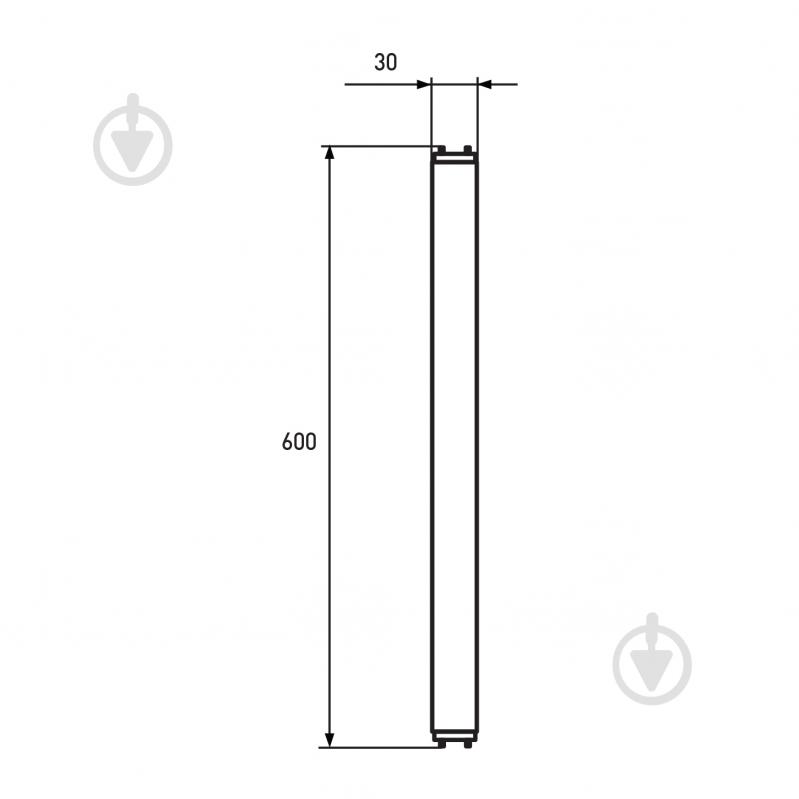 Лампа світлодіодна Eurolamp 9 Вт T8 матова G13 175 В 6500 К LED-T8-9W/6500(OS) - фото 3