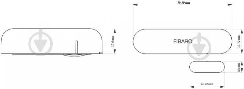 Розумний датчик відкриття вікон/дверей Fibaro Door/Window Sensor 2 FGDW-002-2_ZW5 сірий - фото 4