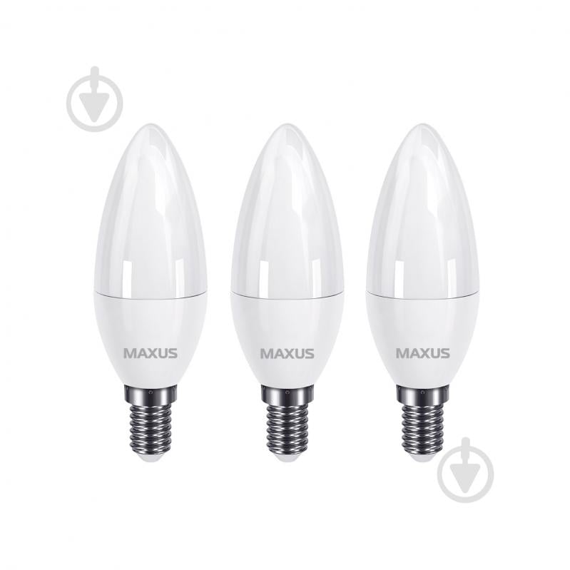 Лампа светодиодная Maxus 3 шт. 7 Вт E14 220 В 4100 К 3-LED-734 - фото 2