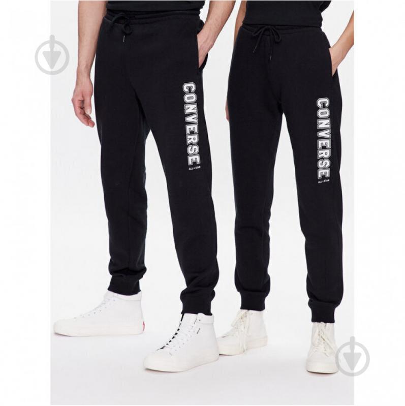 Штани Converse CLASSIC FIT ALL STAR SINGLE SCREEN PRINT PANT BB 10025410-001 р. XS чорний - фото 1