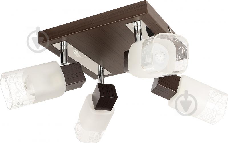 Спот Victoria Lighting 4x40 Вт E14 хром/венге MARS-4/PL4 - фото 1