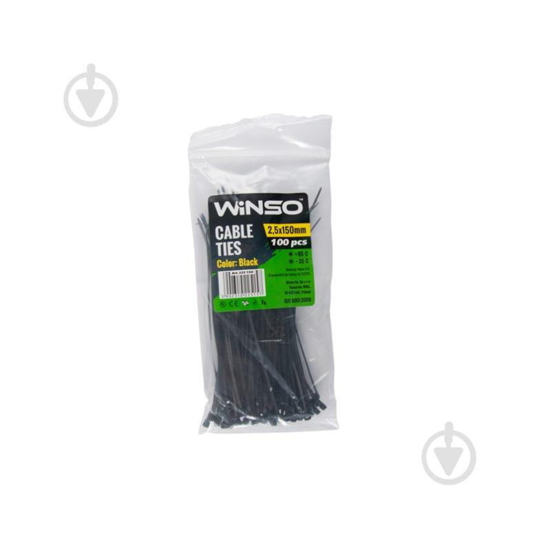 Хомут пластиковый WINSO 2,5x150 100 шт. 225150 - фото 1 Хомут пластиковый WINSO 2,5x150 100 шт. 225150 - фото 1