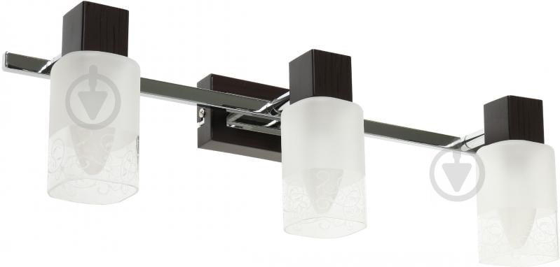 Спот Victoria Lighting 3x40 Вт E14 хром/венге MARS/PL3 - фото 1