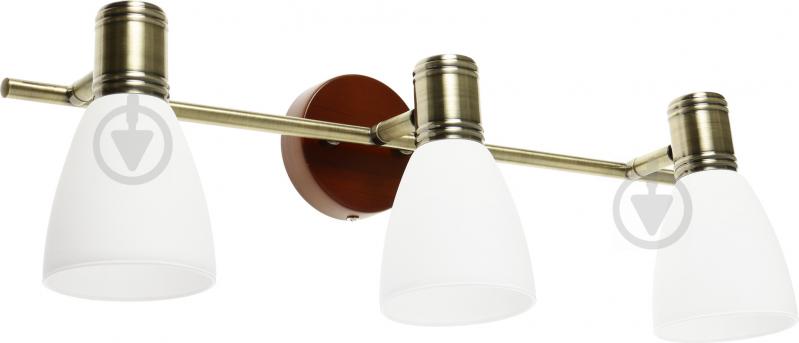 Спот Victoria Lighting 3x40 Вт E14 латунь NIKA/PL3 - фото 1