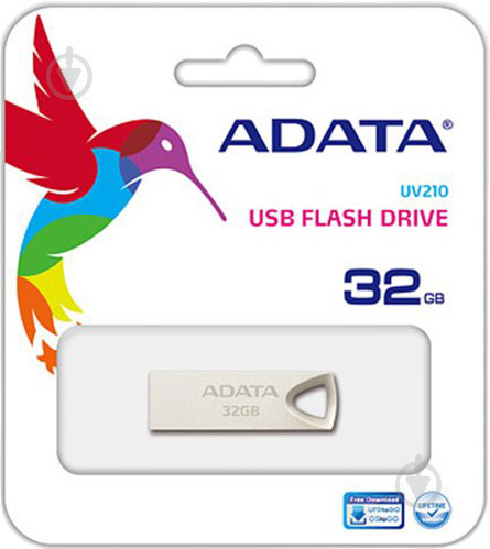 Флеш-пам'ять USB ADATA UV210 32 ГБ USB 2.0 gold (AUV210-32G-RGD) - фото 2