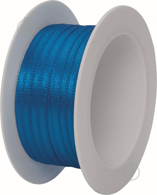 Лента декоративная STEWO сатиновая Satin spool 0,3 см 5 м синий - фото 1