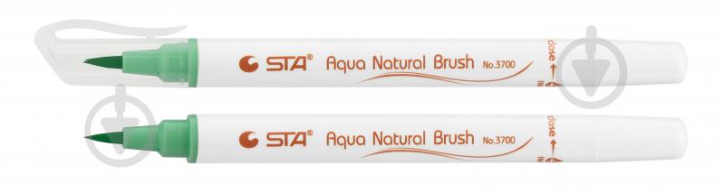 Маркер акварельний STA пензлик AQUA NATURAL BRUSH STA3700-40 кислотний зелений - фото 1