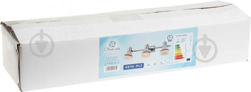 Спот Victoria Lighting 3x40 Вт E14 хром/срібло KEYA/PL3 - фото 3